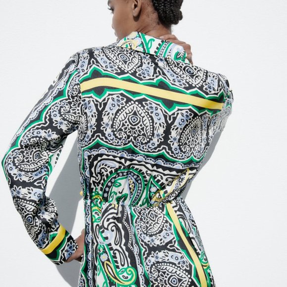 Zara Printed Mini Dress - Picture 3 of 9